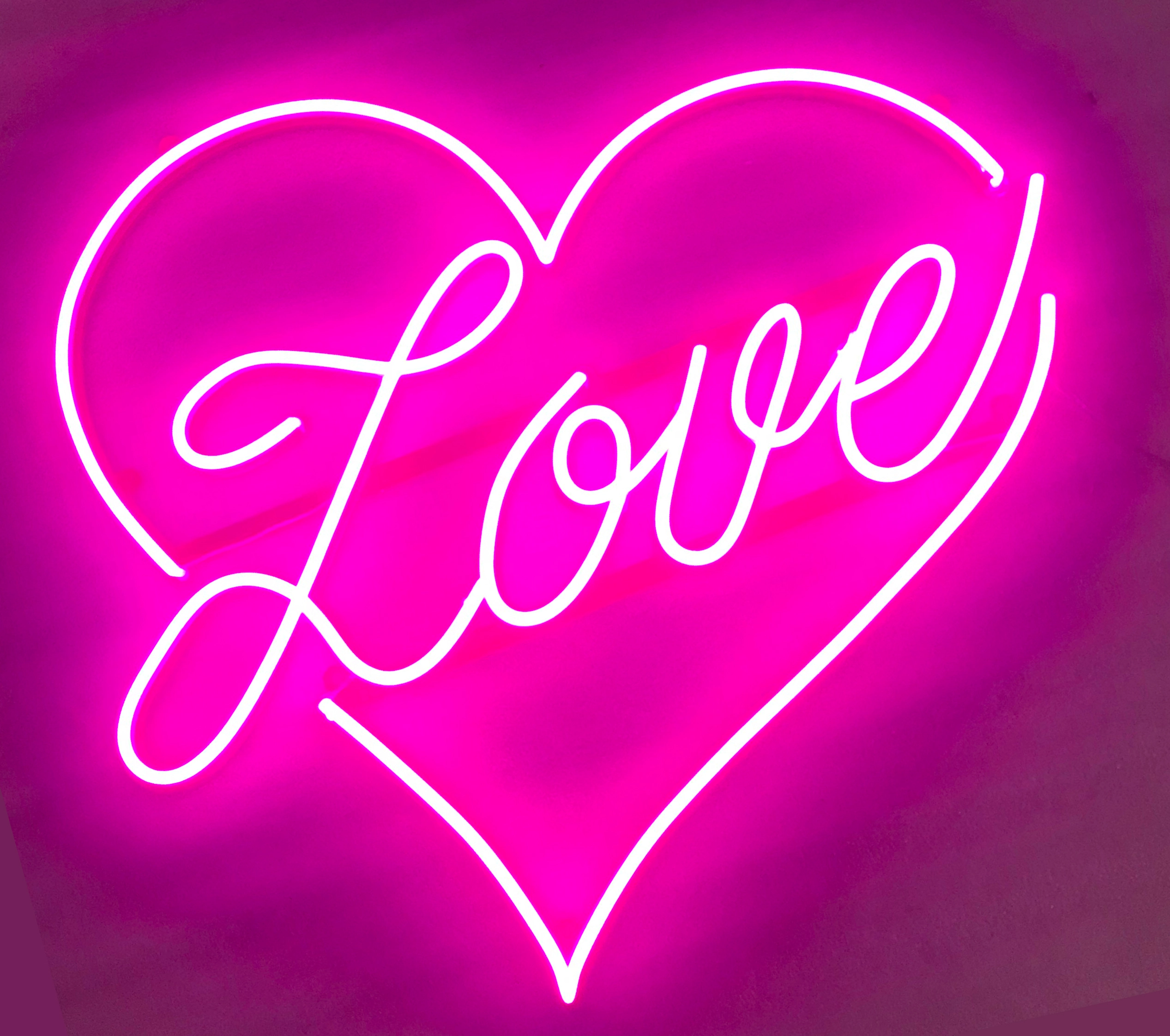 Love Heart custom LED neon sign for weddings and events - Beyond Neon Signs Australia