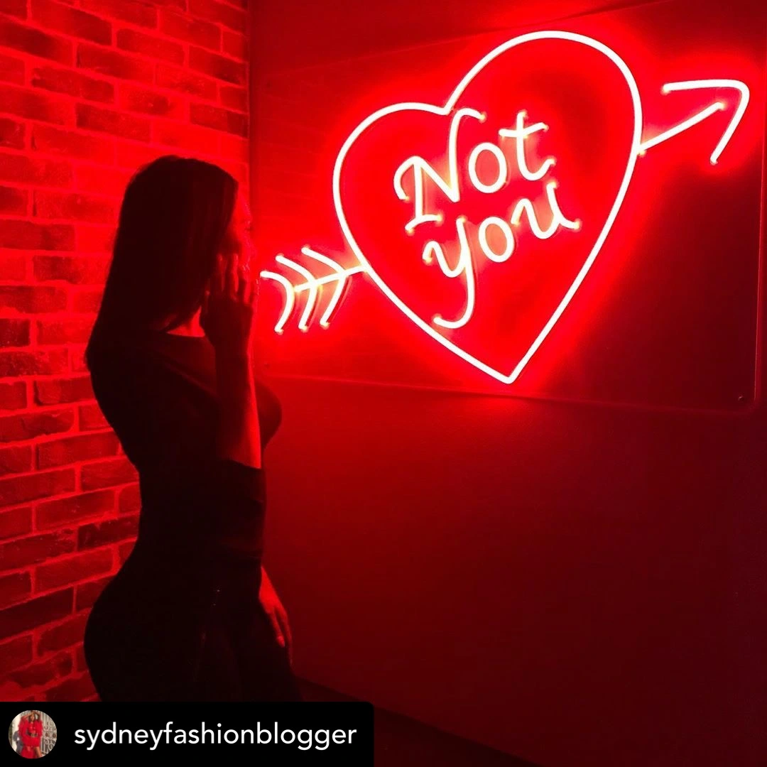 Not You custom LED neon sign for events and weddings - Beyond Neon Signs