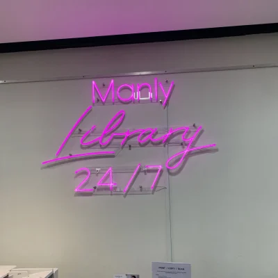 Manly Library Modern Public Space Neon Installation