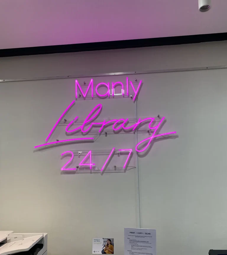 Manly Library Modern Public Space Neon Installation