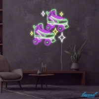 Premium Retro Roller Skates LED neon sign glowing vibrant and colourful perfect for Australian retro decor