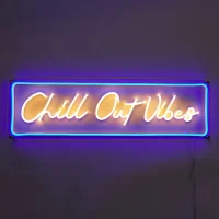 Chill Out Vibes LED neon sign glowing colourful and relaxing in Australia