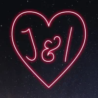 Personalised Love Heart with Initials LED Neon Sign | Beyond Neon Signs Australia Personalised Love Heart with Initials LED neon sign glowing vibrant red and pink in Australia