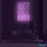 Get Naked Neon Sign LED Neon Sign | Beyond Neon Signs Australia Get Naked LED neon sign glowing vibrant and eye-catching in bright colours, ideal for Australian interiors