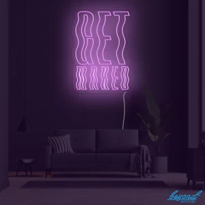 Get Naked LED neon sign glowing vibrant and eye-catching in bright colours, ideal for Australian interiors