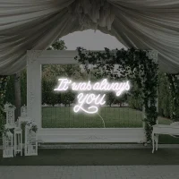 It Was Always You LED neon sign glowing vibrant pinkish-red with romantic vibe in Australia
