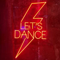 Let's Dance LED Neon Sign | Beyond Neon Signs Australia Let's Dance LED neon sign glowing vibrant and colourful in Australian style for stylish decor