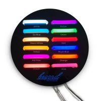 Premium RGB LED neon sign glowing vibrant colours with colour wheel in Australia