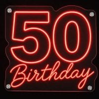 50th Birthday Neon Sign LED neon sign Australia