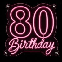 80th Birthday Neon Sign LED neon sign Australia