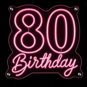 80th Birthday Neon Sign LED neon sign Australia