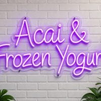Acai and Frozen Yogurt LED Neon Sign Australia