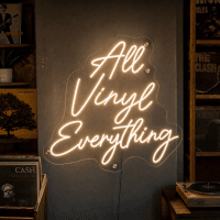 All Vinyl Everything LED Neon Sign on wall