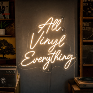 All Vinyl Everything LED Neon Sign on wall