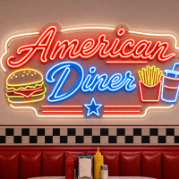 American Diner Neon Sign - LED Neon Sign