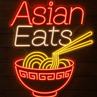 Asian Eats Neon Sign - LED Neon Sign