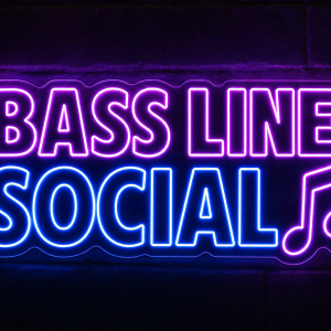 Bass Line Social Neon Sign Bass Line Social Neon Sign LED neon sign Australia