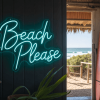 Beach Please Neon Sign