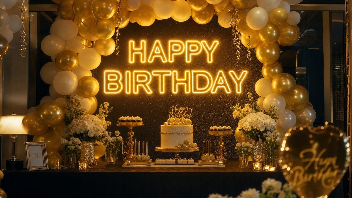 Birthday party neon sign cost Australia - custom LED birthday neon signs