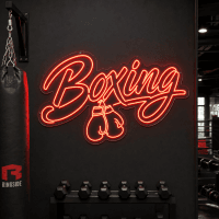 Boxing Neon Sign Boxing LED neon sign on clear acrylic backing