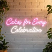 Cakes for Every Celebration Neon Sign