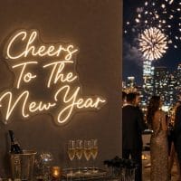 cheers to the new year neon sign
