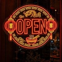 Chinese Open neon sign custom LED neon light for Chinese restaurant Sydney Australia