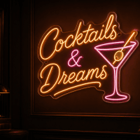 Cocktails & Dreams Neon Sign - LED Neon Sign Australia