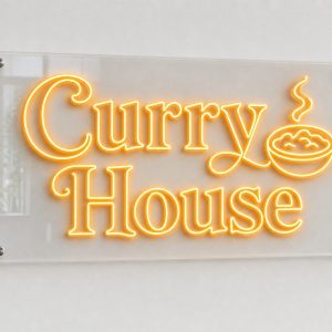 Curry House neon sign custom LED neon light for Indian restaurant curry shop Sydney Australia
