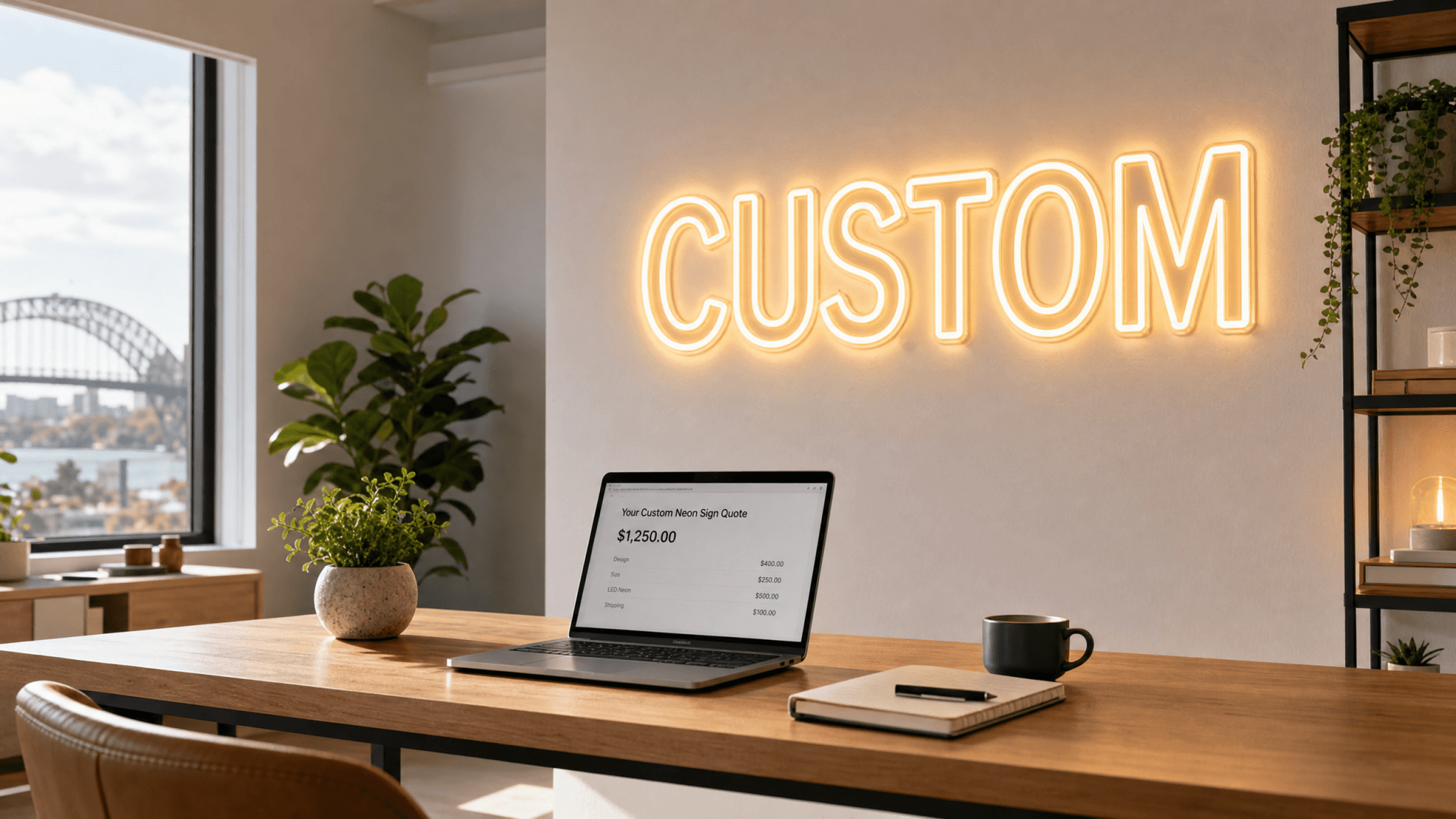 Custom neon sign cost Australia 2026 price guide