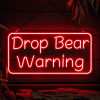 Drop Bear Warning Neon Sign - Australian LED Neon Sign