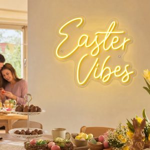 Easter Vibes Neon Sign Australia custom LED sign for Easter party and celebrations