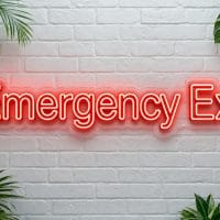 Emergency Exit LED Neon Sign Australia