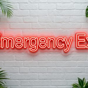 Emergency Exit LED Neon Sign Australia