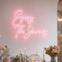 Enjoy The Journey wedding neon sign custom LED neon light for wedding backdrop Sydney Australia