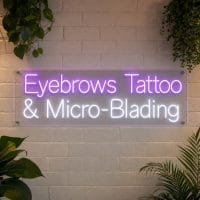 Eyebrows Tattoo & Micro-Blading Neon Sign
