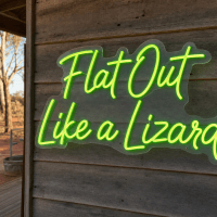 Flat Out Like A Lizard Neon Sign - Australian LED Neon Sign
