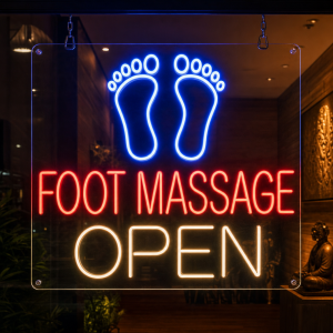Foot Massage Open Neon Sign