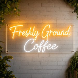 Freshly Ground Coffee Neon Sign Freshly Ground Coffee Neon Sign
