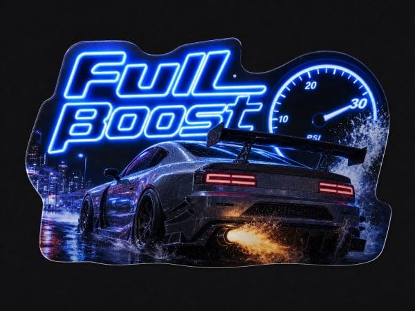 Boosted Sign Full Boost Neon Sign | LED Turbo Sign for Garages Australia
