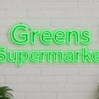 Greens Supermarket LED Neon Sign Australia