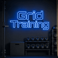 Grid Training Neon Sign Grid Training LED neon sign on clear acrylic backing
