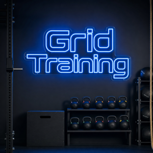 Grid Training Neon Sign Grid Training LED neon sign on clear acrylic backing