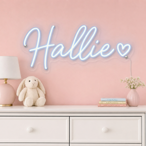 Hallie Name Neon Sign
