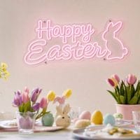 Happy Easter Neon Sign Australia custom LED sign for Easter celebrations and home decor