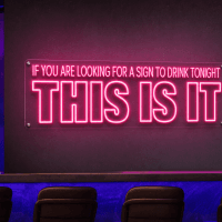 If Youre Looking for a Sign to Drink Tonight This Is It Neon Sign - LED neon sign on contour cut clear acrylic