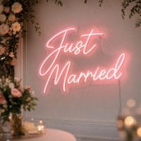 Just Married wedding neon sign custom LED neon light for wedding backdrop Sydney Australia