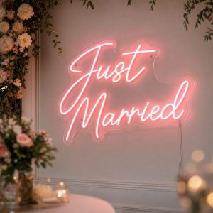 Just Married wedding neon sign custom LED neon light for wedding backdrop Sydney Australia