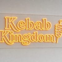 Kebab Kingdom neon sign custom LED neon light for kebab shop restaurant Sydney Australia