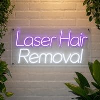 Laser Hair Removal Neon Sign